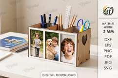 3D Office Organizer Laser Cut. Desk Organizer SVG Product Image 1
