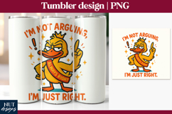 Sarcastic tumbler, Sarcastic office quote Duck always right Product Image 1