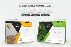 Printable desk calendar 2027