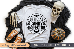 Official Candy Inspector SVG File | Halloween Round Sign SVG Product Image 4