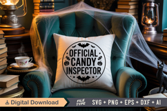 Official Candy Inspector SVG File | Halloween Round Sign SVG Product Image 6