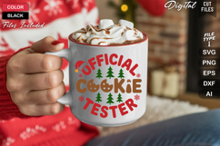 Official Cookie Tester SVG | Christmas Round Sign SVG | Xmas Product Image 5