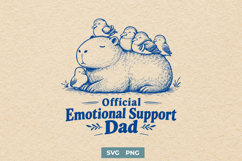 Official Emotional Support Dad SVG - Funny Capybara PNG Product Image 1