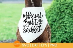 Official gift sniffer | Funny dog bandana svg quote Product Image 1