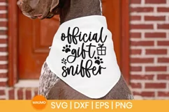 Official gift sniffer | Funny dog bandana svg quote Product Image 2