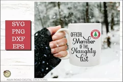 Naughty List Christmas Design on Coffee Mug
