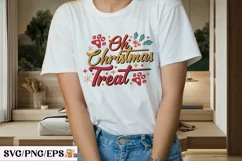 Oh Christmas Treat Christmas SVG T Shirt Design Product Image 3