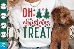 Oh Christmas Treat SVG ,Dog Christmas SVG Design Product Image 1