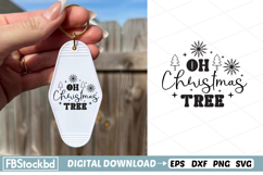 Oh Christmas Tree Keychain SVG, Christmas Keychain SVG Product Image 1