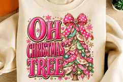 Oh Christmas Tree PNG | Pink Coquette Bow Christmas Tree Png Product Image 1