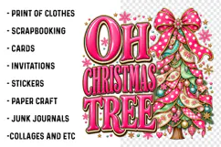 Oh Christmas Tree PNG | Pink Coquette Bow Christmas Tree Png Product Image 2