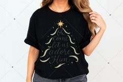 Oh Come Let Us Adore Him, Christmas Tree Clipart, Holiday Product Image 4