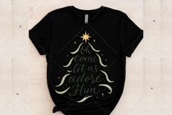 Oh Come Let Us Adore Him, Christmas Tree Clipart, Holiday Product Image 5