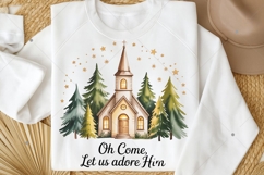 Oh Come Let Us Adore Him PNG, Jesus Christmas PNG, Coquette Product Image 3