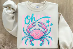 Oh Crab PNG, Funny Coastal Crab PNG Product Image 4