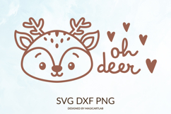Christmas Deer SVG|Baby Reindeer Clipart Product Image 1