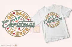 Oh Deer Christmas is Here Christmas SVG t-shirt Design Product Image 2