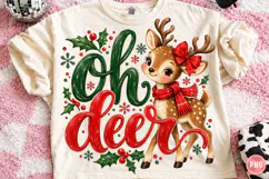 OH DEER Christmas PNG Product Image 1