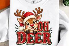 Oh Deer Christmas PNG, Retro Reindeer Product Image 2