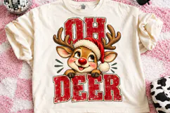Oh Deer Christmas PNG, Retro Reindeer Product Image 2