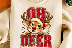 Oh Deer Christmas PNG, Retro Reindeer Product Image 4