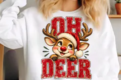 Oh Deer Christmas PNG, Retro Reindeer Product Image 5