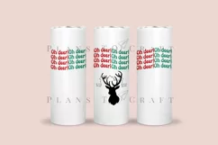 oh deer christmas skinny tumbler sublimation wrap with high resolution 300 DPI and transparant background perfect for 20oz and 30oz skinny tumbler