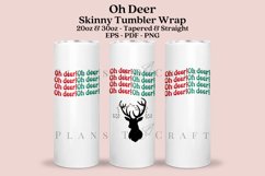 oh deer christmas skinny tumbler sublimation wrap with high resolution 300 DPI and transparant background perfect for 20oz and 30oz skinny tumbler