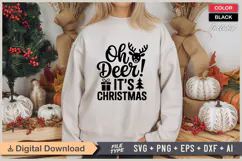 Oh Deer! It's Christmas SVG | Christmas SVG | Holiday SVG Product Image 2