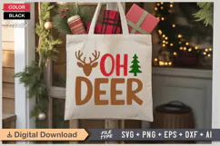 Oh Deer SVG | Christmas SVG | Holiday SVG | Xmas SVG Product Image 5