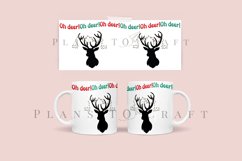 oh deer reindeer coffee mug glass wrap svg 11oz 15oz mug svg presized for 11oz 15oz glass ready to cut and sublimation files