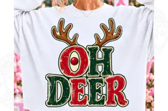Oh Deer Retro Christmas PNG Product Image 1
