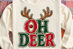 Oh Deer Retro Christmas PNG Product Image 4