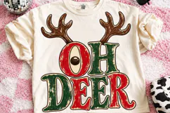 Oh Deer Retro Christmas PNG Product Image 2