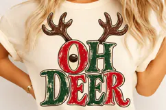 Oh Deer Retro Christmas PNG Product Image 4