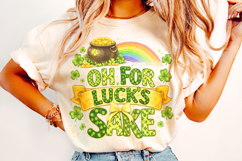 Oh For Luck's Sake PNG, St Patrick's Day PNG, Lucky PNG Product Image 3