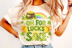 Oh For Luck's Sake PNG, St Patrick's Day PNG, Lucky PNG Product Image 3