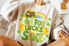 Oh For Luck's Sake PNG, St Patrick's Day PNG, Lucky PNG Product Image 4