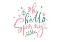 Oh Hello Spring SVG Cut File Product Image 1