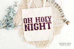 Oh Holy Night Christmas Sublimation  Sequin Christmas Png