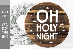 Oh Holy Night, Hand Lettered Christmas SVG Product Image 2
