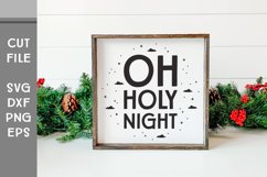 Oh Holy Night, Hand Lettered Christmas SVG Product Image 3