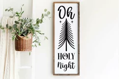 Oh Holy Night SVG , Porch Christmas Sign SVG , Christmas SVG Product Image 2