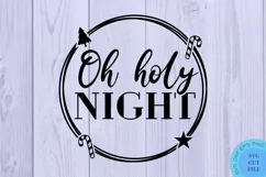 Oh Holy Night Svg Christmas Ornament Svg Christmas Svg Product Image 2