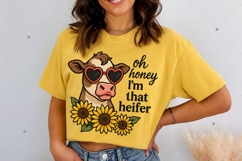 Oh Honey I'm That Heifer PNG, Cow Sublimation Design, Cow Product Image 3