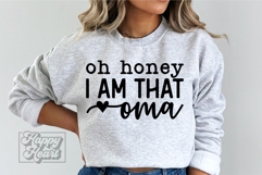 Oh Honey I Am That Oma SVG Blessed Oma Funny Mothers Day Product Image 4