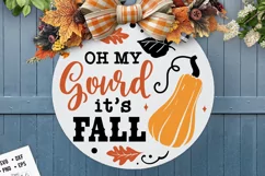 Oh my gourd it's fall door hanger svg, Fall Door Hanger svg Product Image 2