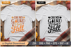 Oh My Gourd I Love Fall SVG File | Fall SVG | Autumn SVG Product Image 1