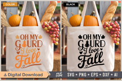 Oh My Gourd I Love Fall SVG File | Fall SVG | Autumn SVG Product Image 2