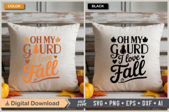 Oh My Gourd I Love Fall SVG File | Fall SVG | Autumn SVG Product Image 3